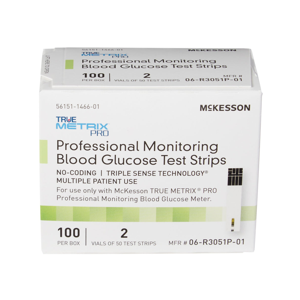 Blood Glucose Test Strips McKesson TRUE METRIX PRO 100 Strips per Pack