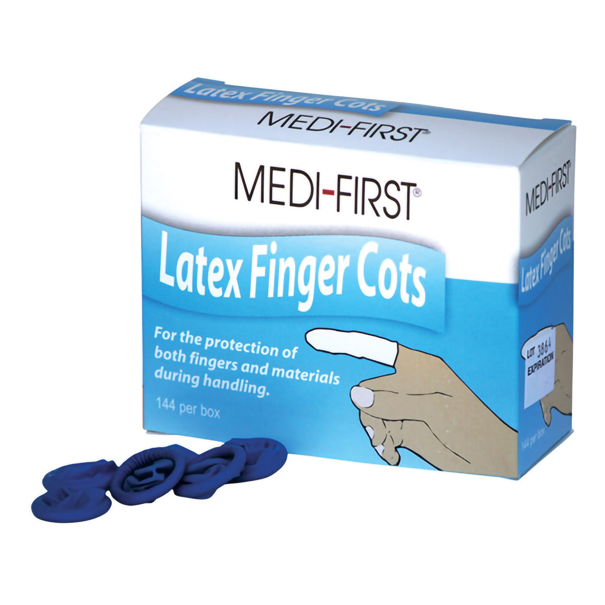 Finger Cot Medi-First Medium 2-1/2 Inch Length Powder Free Latex NonSterile