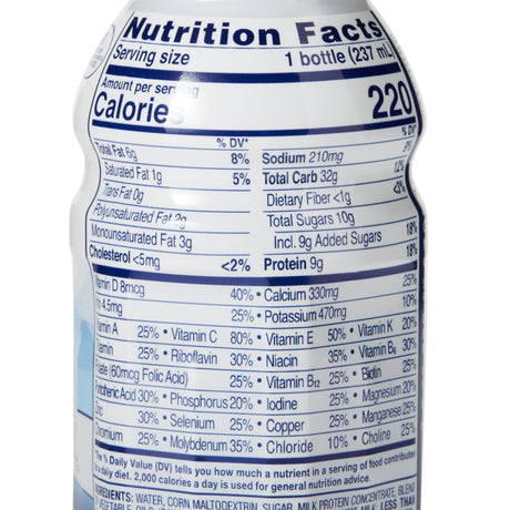 Oral Supplement Ensure Original Shake Vanilla Flavor Liquid 8 oz. Bottle