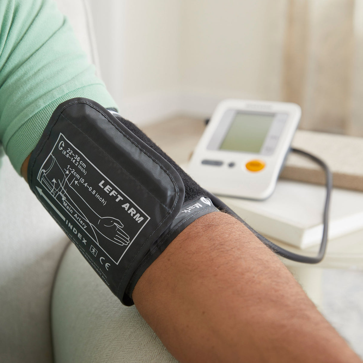 Home Automatic Digital Blood Pressure Monitor McKesson Brand Adult Cuff Nylon Cuff 22 - 36 cm Desk Model