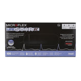 Exam Glove LifeStar EC Medium NonSterile Nitrile Extended Cuff Length Textured Fingertips White / Blue Fentanyl Tested
