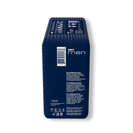Bladder Control Pad Seni Man Fit 3-1/2 X 15-7/10 Inch Moderate Absorbency Super Absorbent Core One Size Fits Most