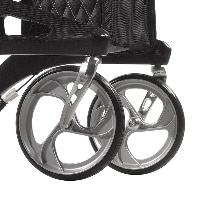 Nitro Elite CF Carbon Fiber Rollator Rolling Walker, Black