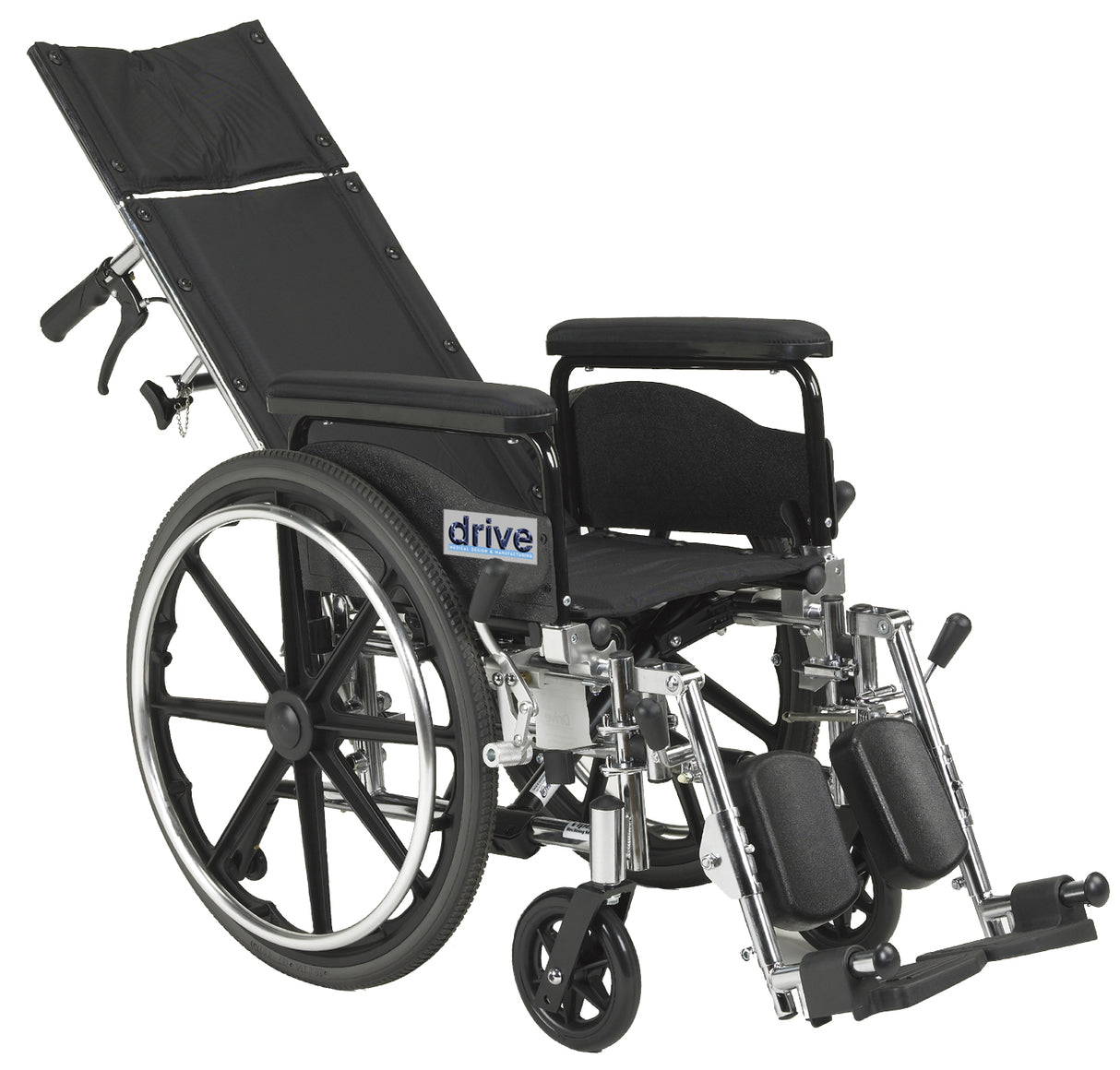 Viper Plus GT Full Reclining Wheelchair, Detachable Full Arms, 18" Seat