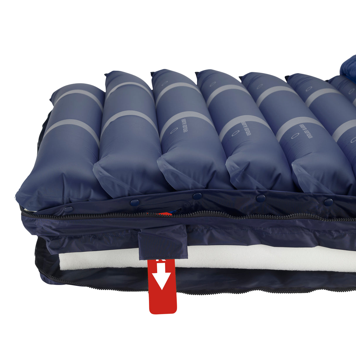 Système de matelas à pression alternée et à faible perte d'air Med-Aire Assure 5" avec base en mousse de 3"