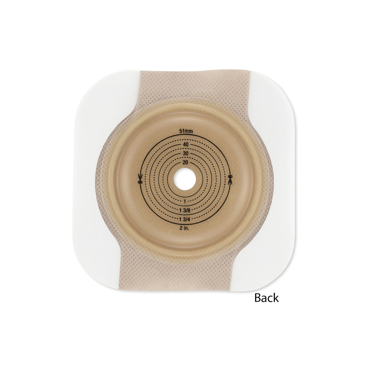 Ostomy Barrier New Image Precut, Standard Wear Adhesive Tape Borders 44 mm Flange Green Code System Flexwear 7/8 Inch Opening