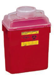 Sharps Container BD Red Base 17-1/2 X 12-4/5 X 8-4/5 Inch Vertical Entry 6 Gallon