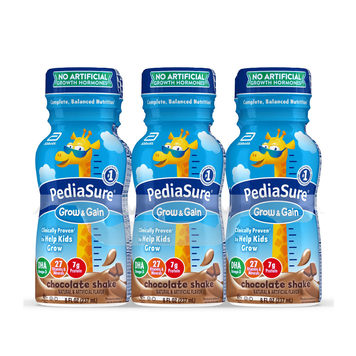 Pediatric Oral Supplement PediaSure Grow & Gain Shake Chocolate Flavor 8 oz. Bottle Liquid Calories