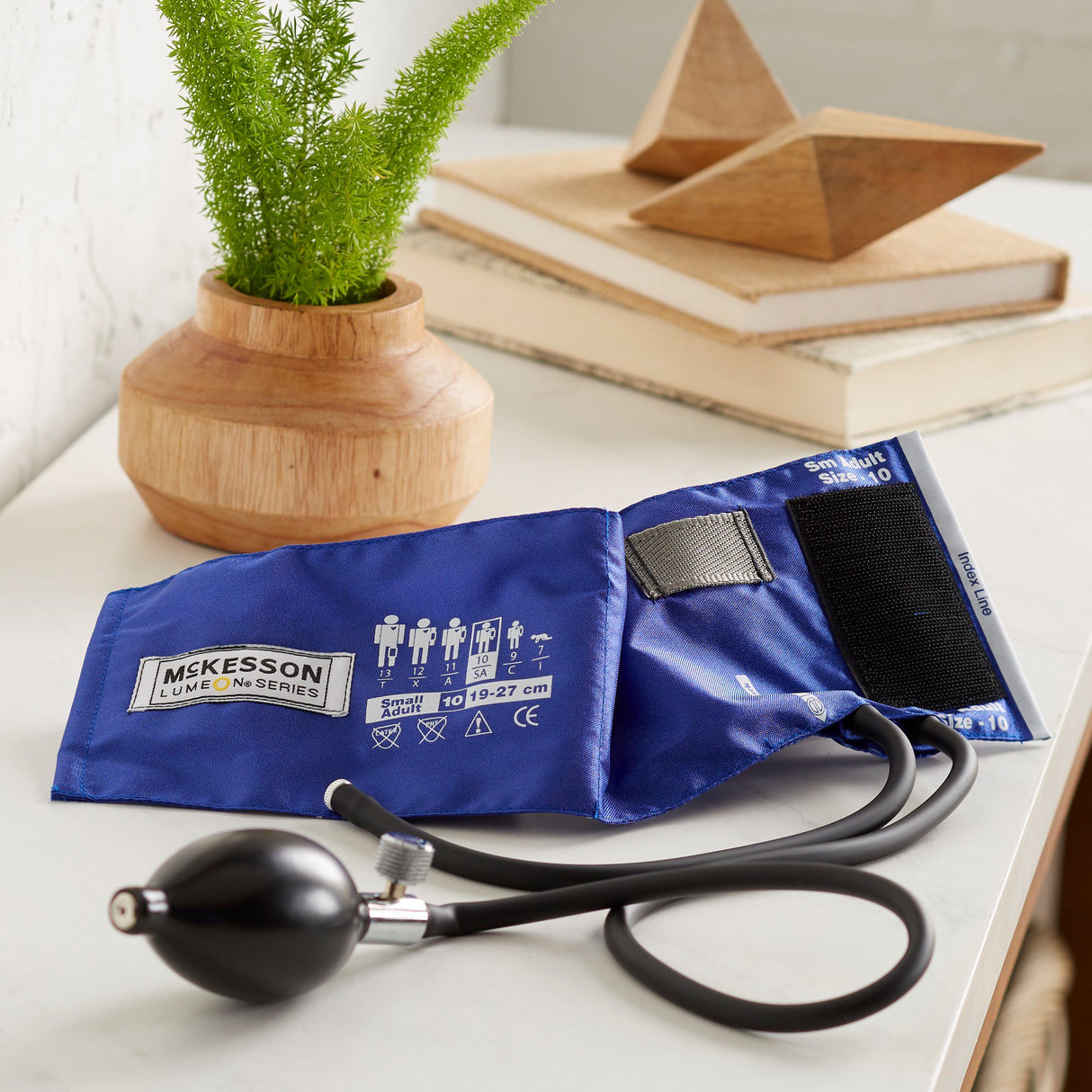 Reusable Blood Pressure Cuff and Bulb McKesson LUMEON 19 to 27 cm Arm Nylon Cuff Small Adult Cuff