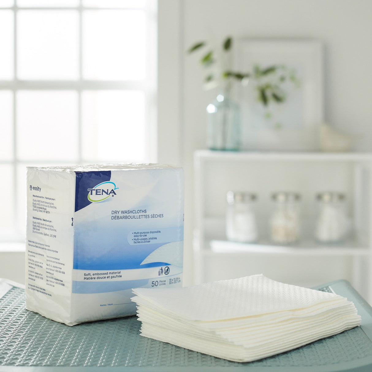 Washcloth TENA ProSkin Dry 13 X 13-1/2 Inch White Disposable