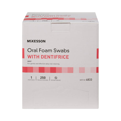 Oral Swab McKesson Dentifrice Foam Tip 1 per Pack