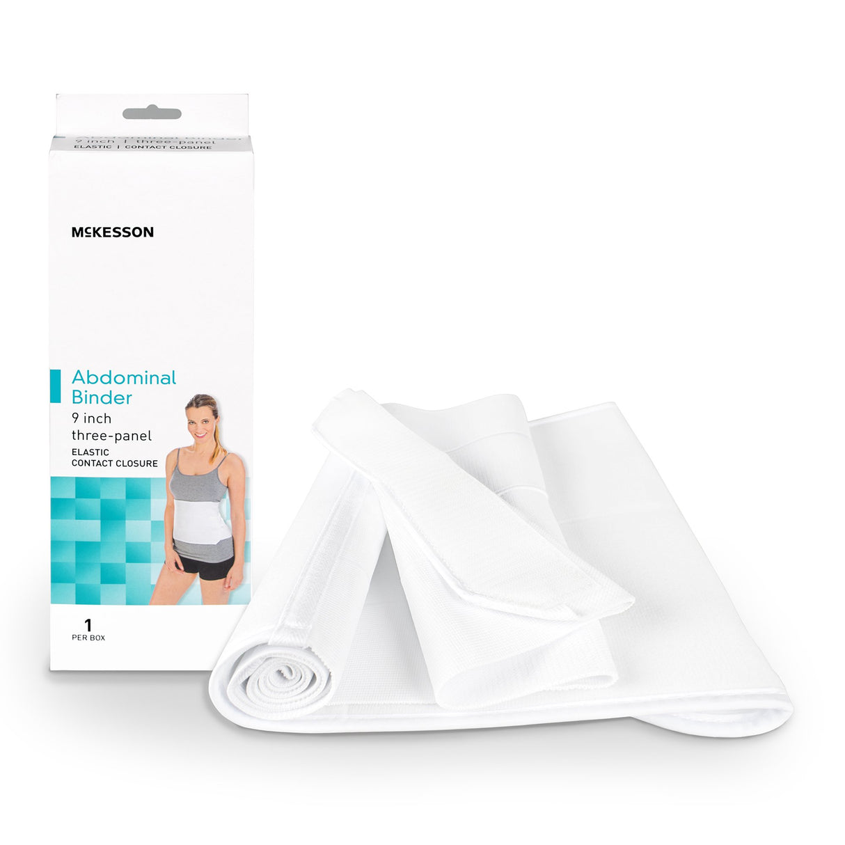 Abdominal Binder McKesson Small / Medium Hook and Loop Closure 30 to 45 Inch Waist Circumference 9 Inch Height Adult