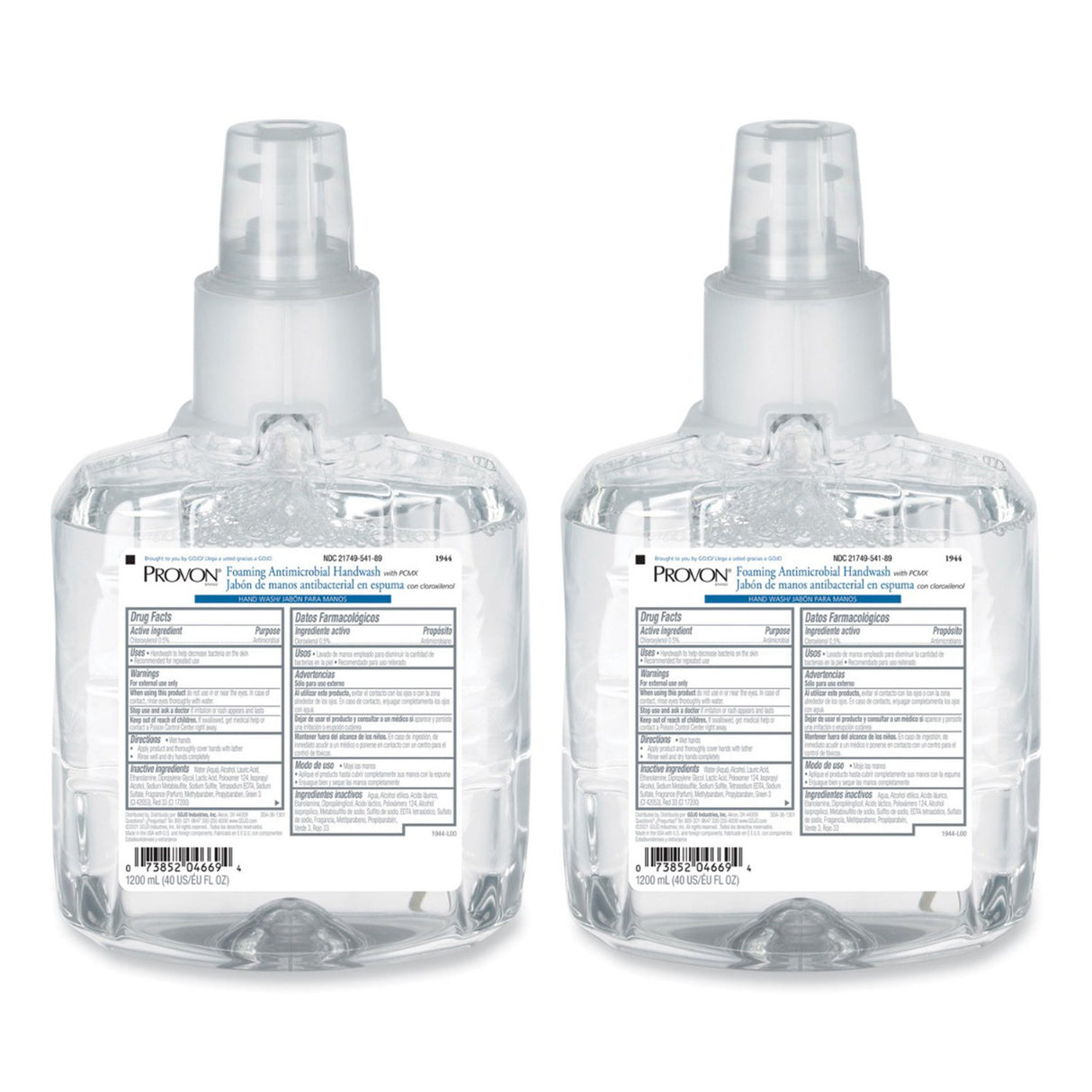 Antimicrobial Soap PROVON Foaming 1,200 mL Dispenser Refill Bottle Floral Scent