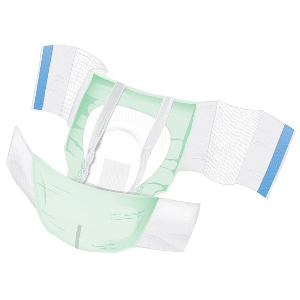 Unisex Adult Incontinence Brief Wings Plus Size 3 Disposable Heavy Absorbency