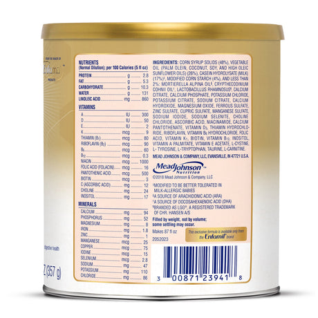 Infant Formula Nutramigen with Probiotic LGG Unflavored 12.6 oz. Can Powder Iron Cow's Milk Allergy