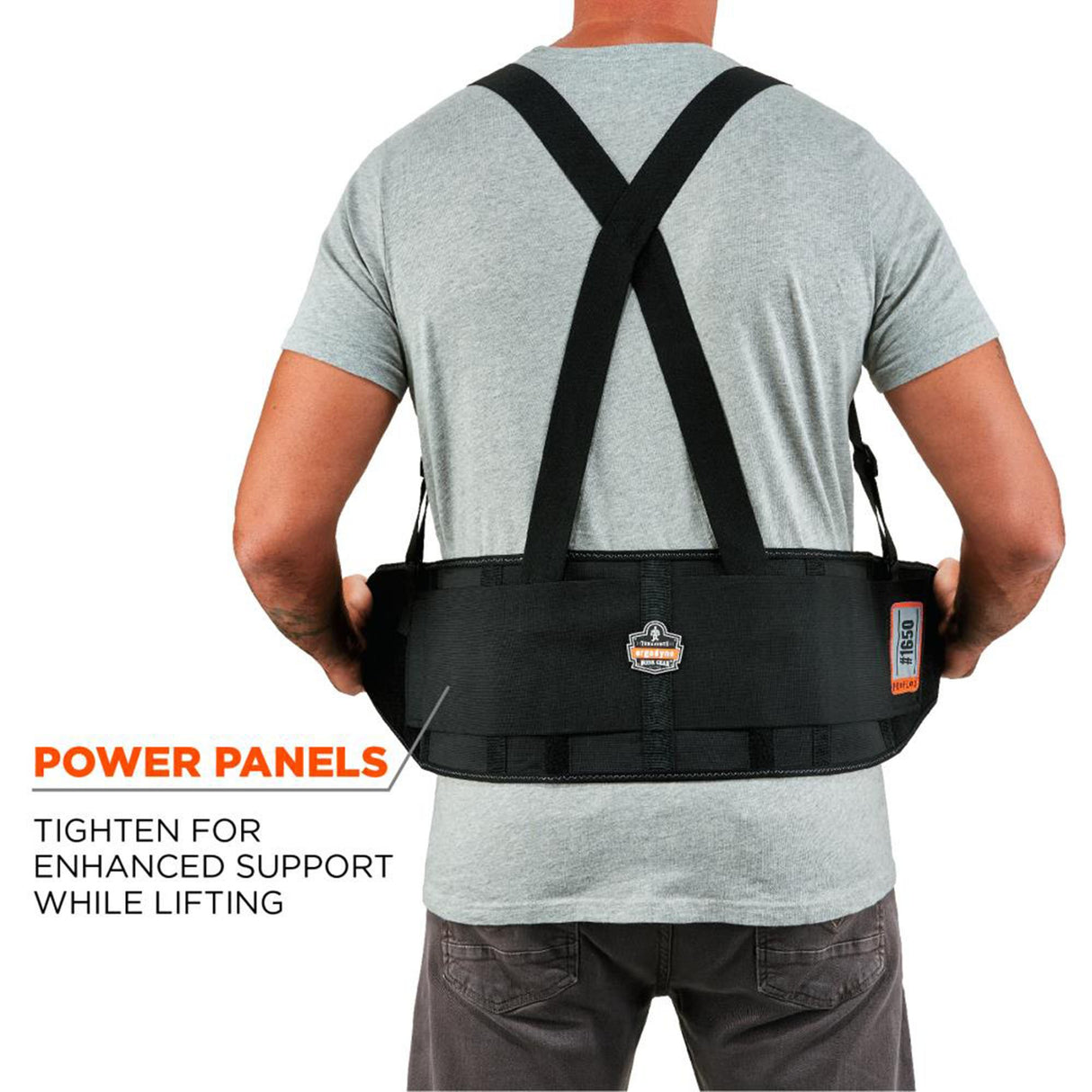 Occupational Back Support ProFlex 1650 Economy Large Hook and Loop Closure 34 to 38 Inch Waist Circumference 7-1/2 Inch Height Adult