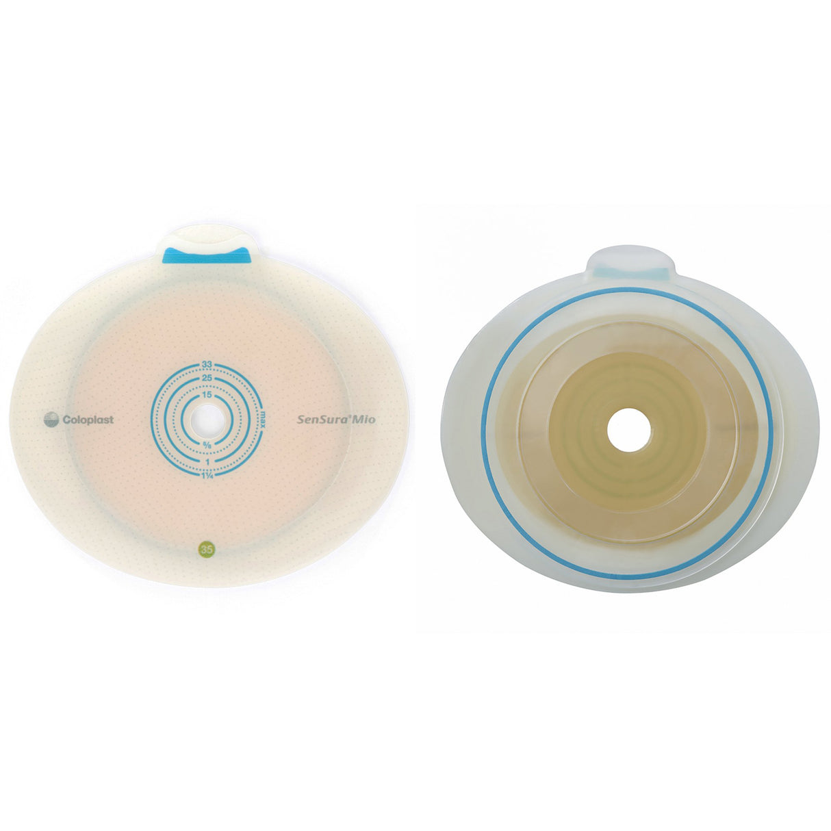 Ostomy Barrier SenSura Mio Flex Trim to Fit, Extended Wear Elastic Adhesive 50 mm Flange Red Code System 3/8 to 1-7/8 Inch Opening