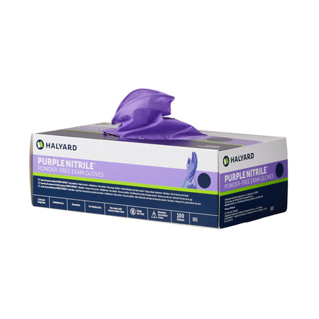 Exam Glove Purple Nitrile X-Small NonSterile Nitrile Standard Cuff Length Textured Fingertips Purple Chemo Tested