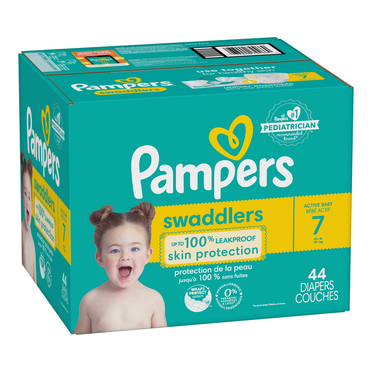 Unisex Baby Diaper Pampers Swaddlers Size 7 Disposable Heavy Absorbency