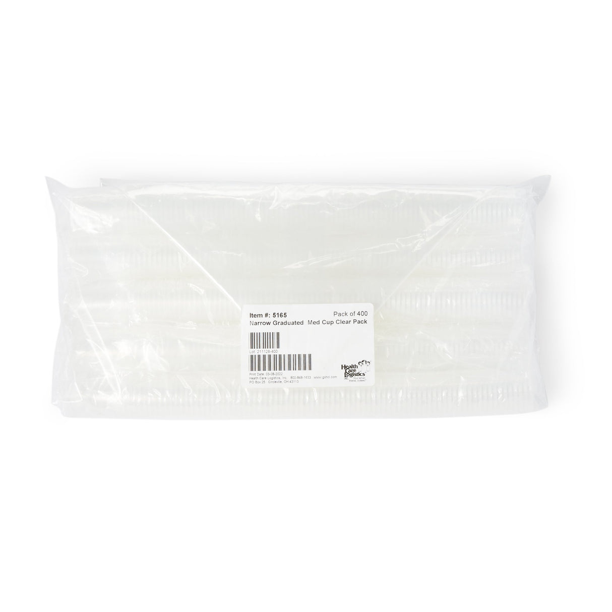 Medicine Cup Narrow 1 oz. Clear Plastic Disposable NonSterile