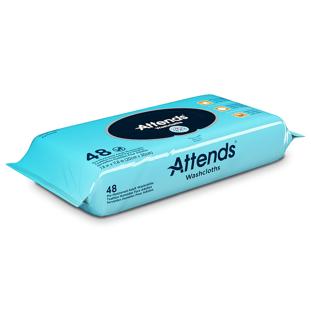 Personal Cleansing Wipe Attends Soft Pack Unscented 48 Count