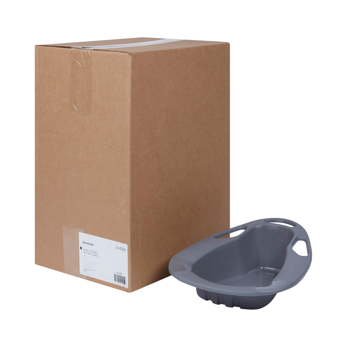 Stackable Bedpan McKesson Graphite 2 Quart / 1893 mL