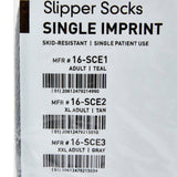 Slipper Socks McKesson Unisex Adult 2X-Large Single Tread Single Patient Use Gray