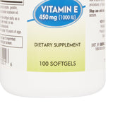 Vitamin Supplement McKesson Brand Vitamin E 1,000 IU Strength Softgel 100 per Bottle
