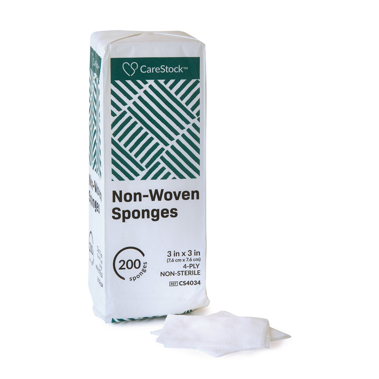 Gauze Sponge CareStock 4 X 4 Inch 4-Ply NonSterile 200 per Pack