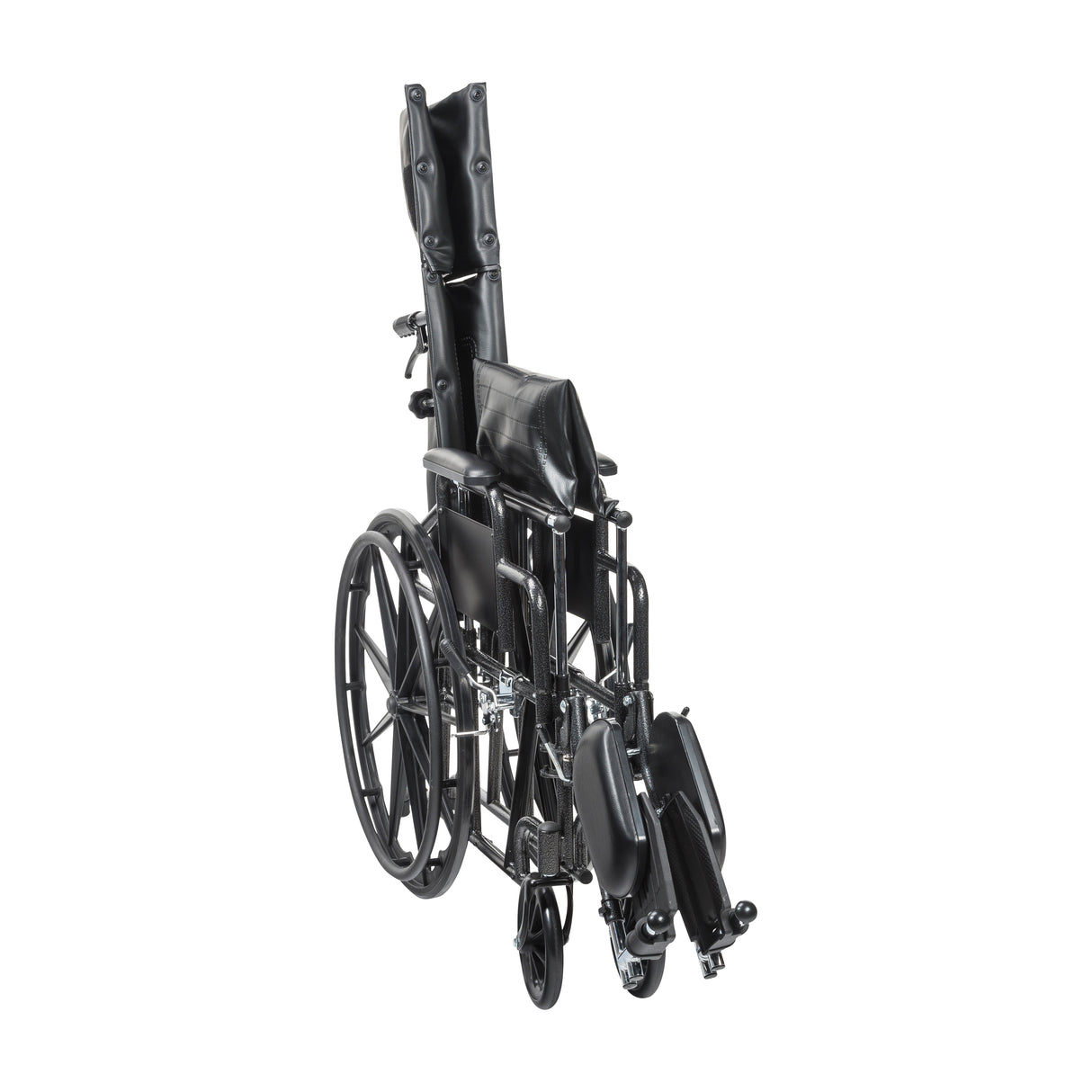 Silla de ruedas Silver Sport totalmente reclinable, brazos completos, asiento de 18"