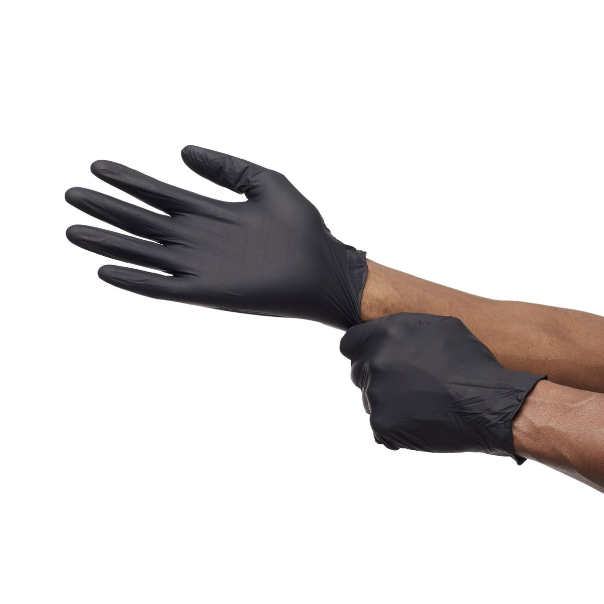 Exam Glove Touch of Life X-Large NonSterile Nitrile Textured Fingertips Black Chemo Tested