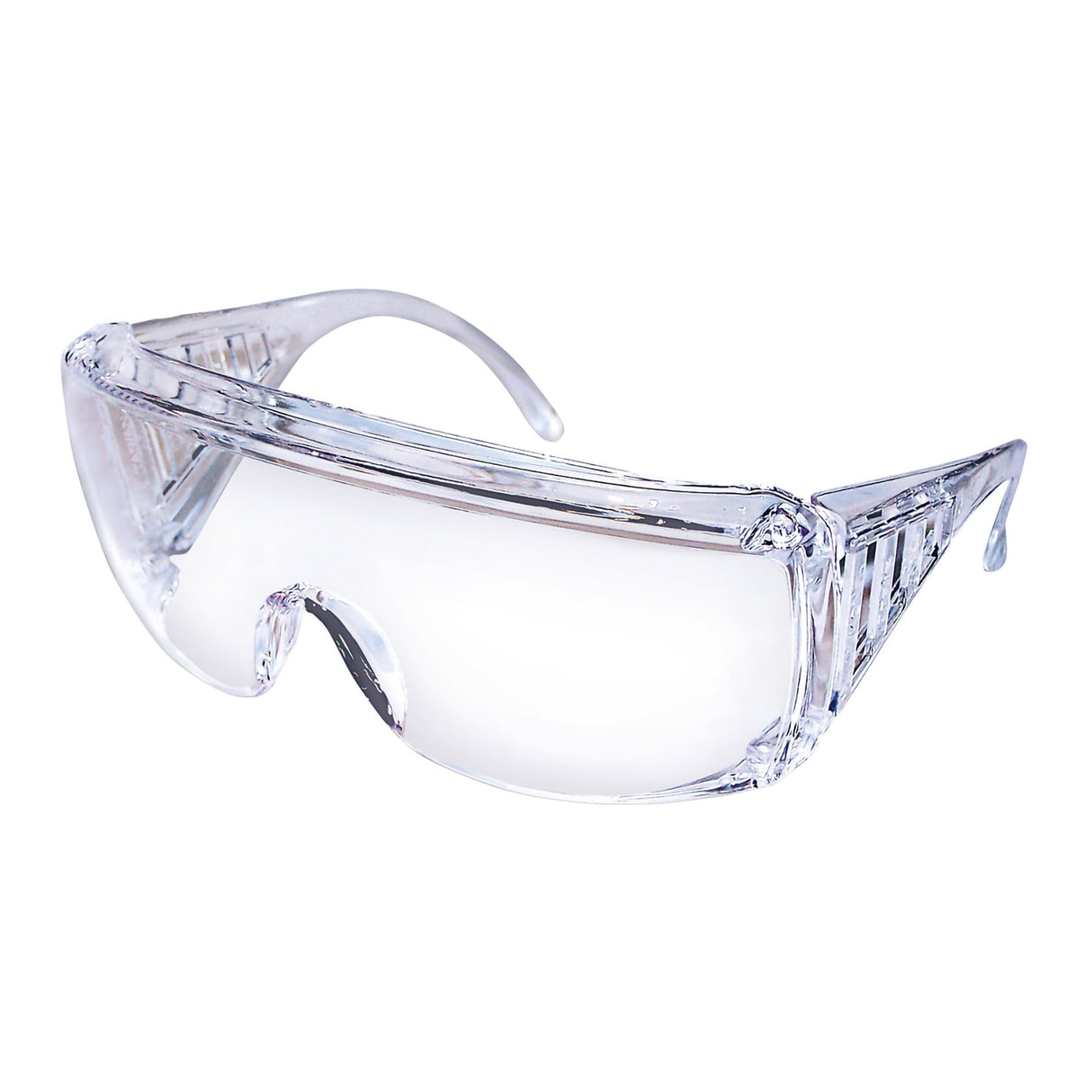 Safety Glasses Yukon Wraparound Clear Tint Polycarbonate Lens Clear Frame Over Ear One Size Fits Most