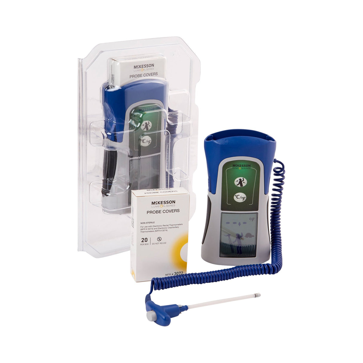 Electronic Probe Thermometer McKesson LUMEON Oral / Axillary Probe Handheld