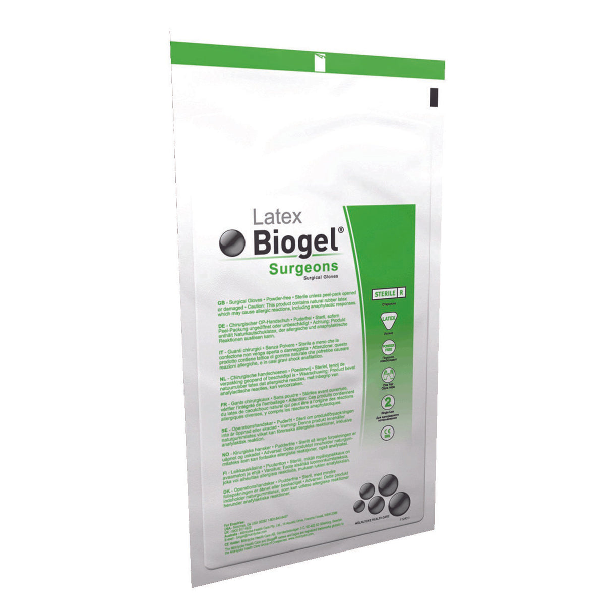 Surgical Glove Biogel Surgeons Size 6.5 Sterile Latex Standard Cuff Length Micro-Textured Straw Not Chemo Approved