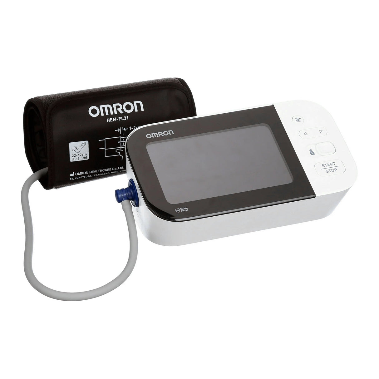 Home Automatic Digital Blood Pressure Monitor Omron 10 Series Wide Range Cloth Fabric Cuff 23 - 43 cm Desk Model