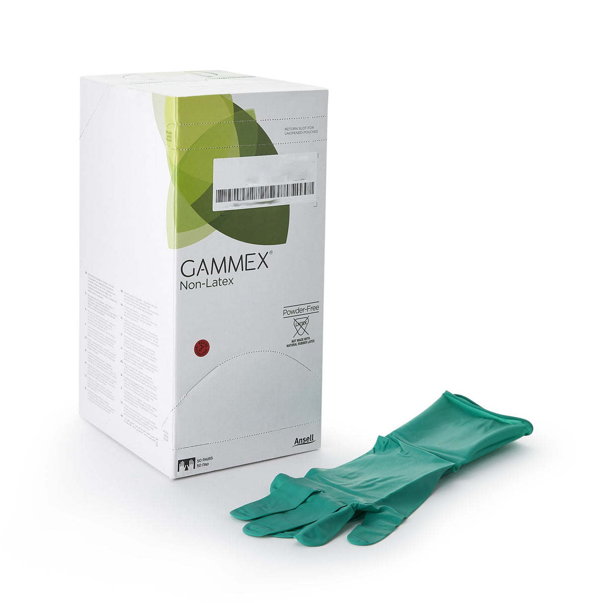 Surgical Glove GAMMEX Non-Latex Size 9 Sterile Polyisoprene Standard Cuff Length Micro-Textured Green Chemo Tested