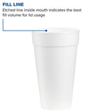 Insulated Drinking Cup WinCup 20 oz. White Styrofoam Disposable