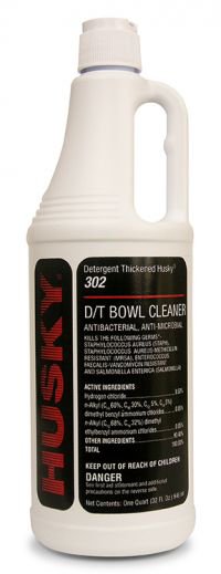 Husky 302 Toilet Bowl Cleaner Acid Based Manual Pour Liquid 32 oz. Bottle Floral Scent NonSterile
