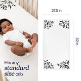 Crib Sheet Nanit Smart Fitted Sheet 27.5 X 52 Inch Grey / Geometric Cotton 100% Reusable