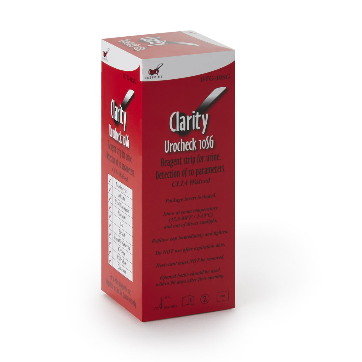 Urinalysis Reagent Clarity Bilirubin, Blood, Glucose, Ketone, Leukocytes, Nitrite, pH, Protein, Specific Gravity, Urobilinogen For Visual Read