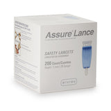 Safety Lancet Assure 28 Gauge Protective Safety Cap Push Button Activation Finger