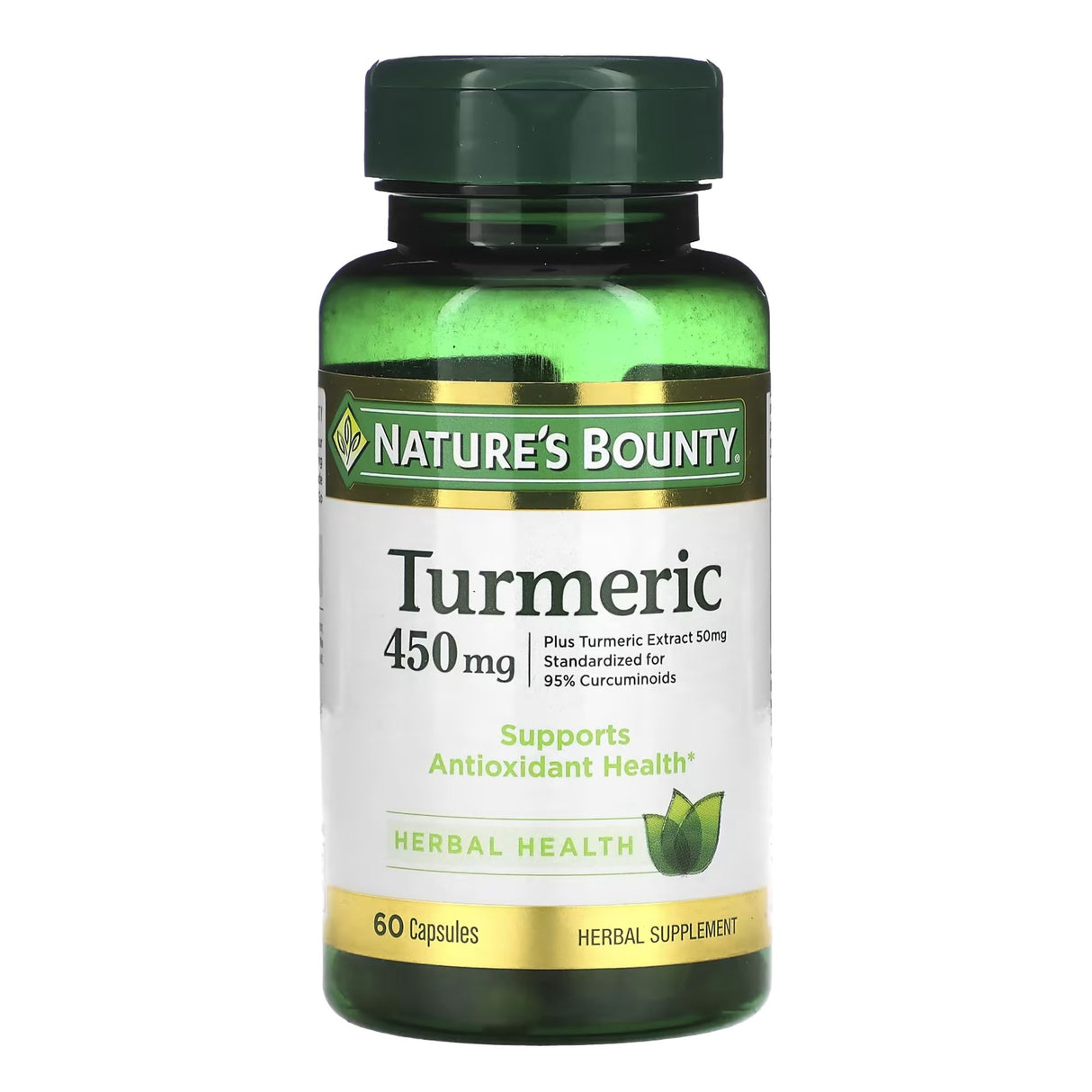 Herbal Supplement Nature's Bounty Turmeric 450 mg Strength Capsule 60 per Bottle