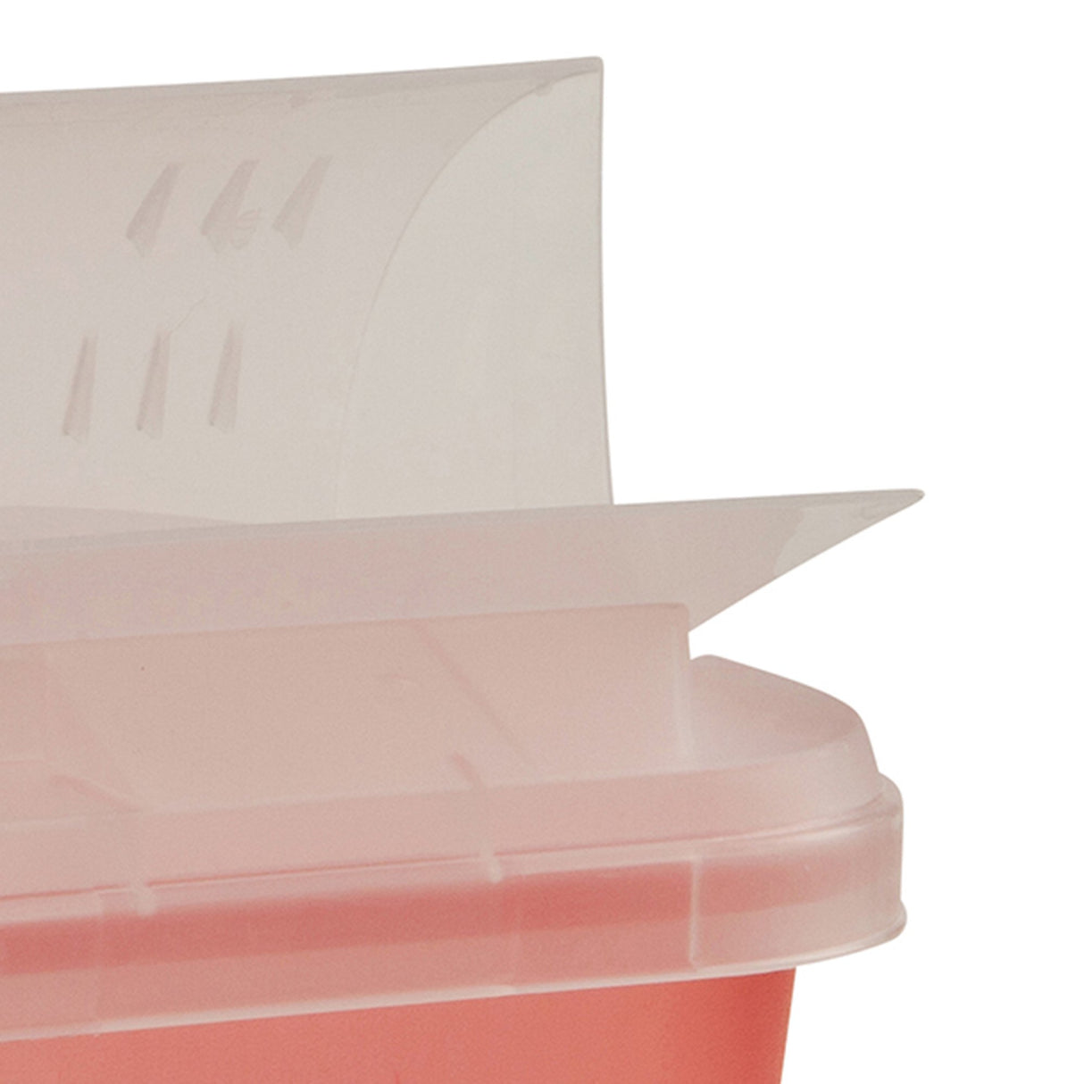 Sharps Container SharpSafety Translucent Red Base 10 H X 10-1/2 W X 7-1/4 D Inch Horizontal Entry 2 Gallon
