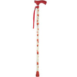 Folding Cane Switch Sticks Aluminum 32 to 37 Inch Height Poppies Print