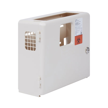 Sharps Container Cabinet / Wall Enclosure McKesson Prevent High Impact Polystyrene Wall Mount Locking
