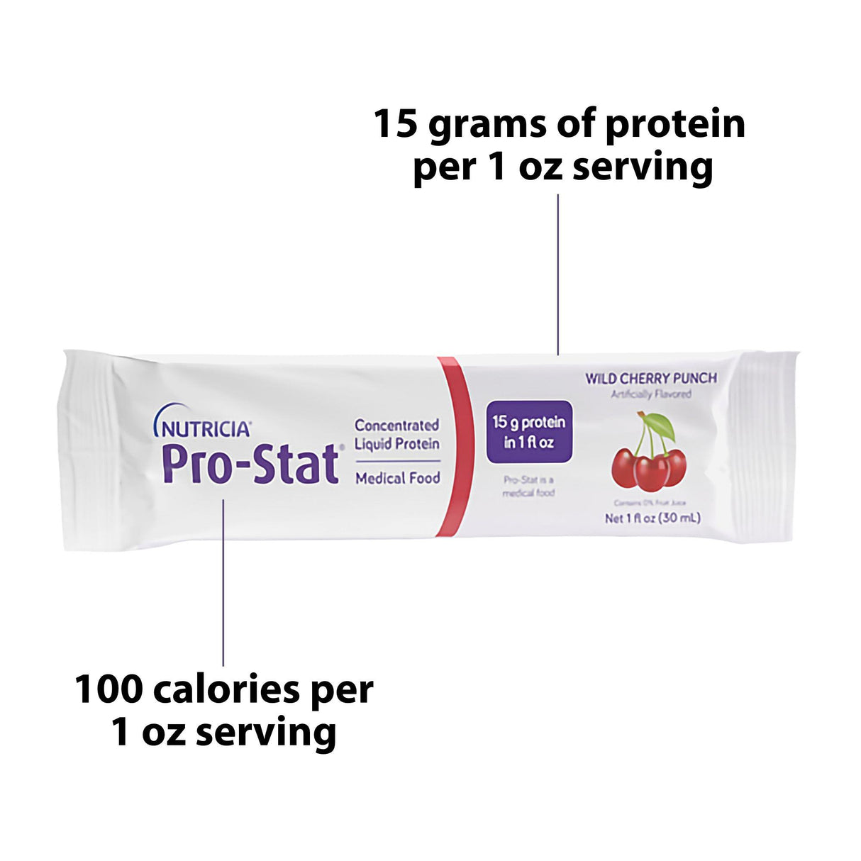 Oral Supplement Pro-Stat Wild Cherry Punch Flavor Liquid 1 oz. Individual Packet