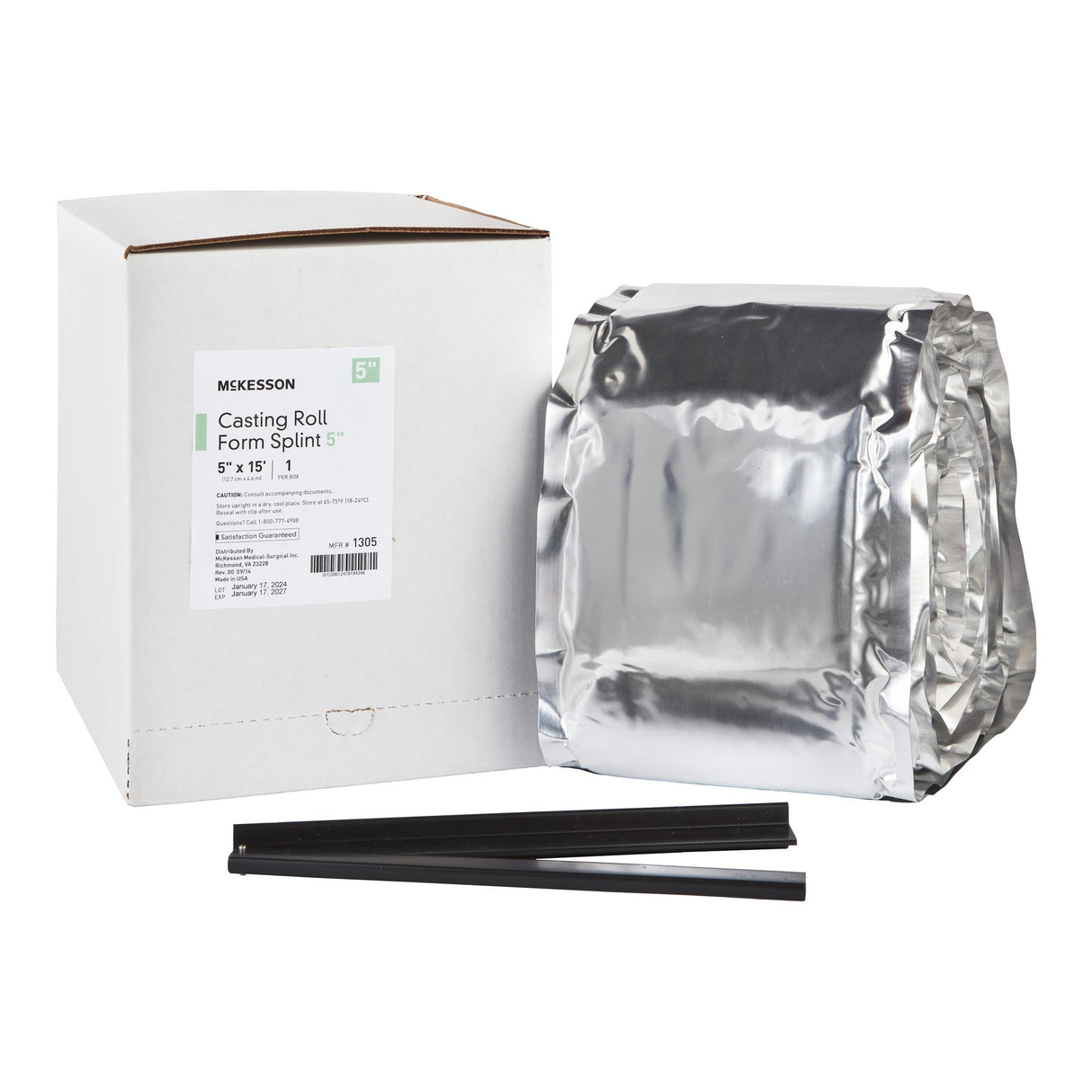 Padded Splint Roll McKesson 5 Inch X 15 Foot Fiberglass White