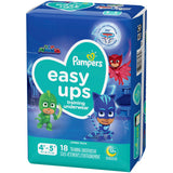 Male Toddler Training Pants Pampers Easy Ups Pull On with Tear Away Seams Size 4T to 5T Disposable Moderate Absorbency