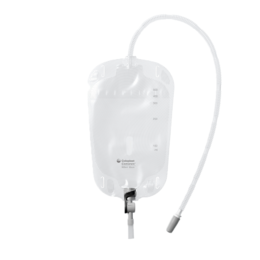 Conveen Security+ Leg Bag, Lever Outlet, Straps, Sterile, 34oz (1000ml) - 1 Each