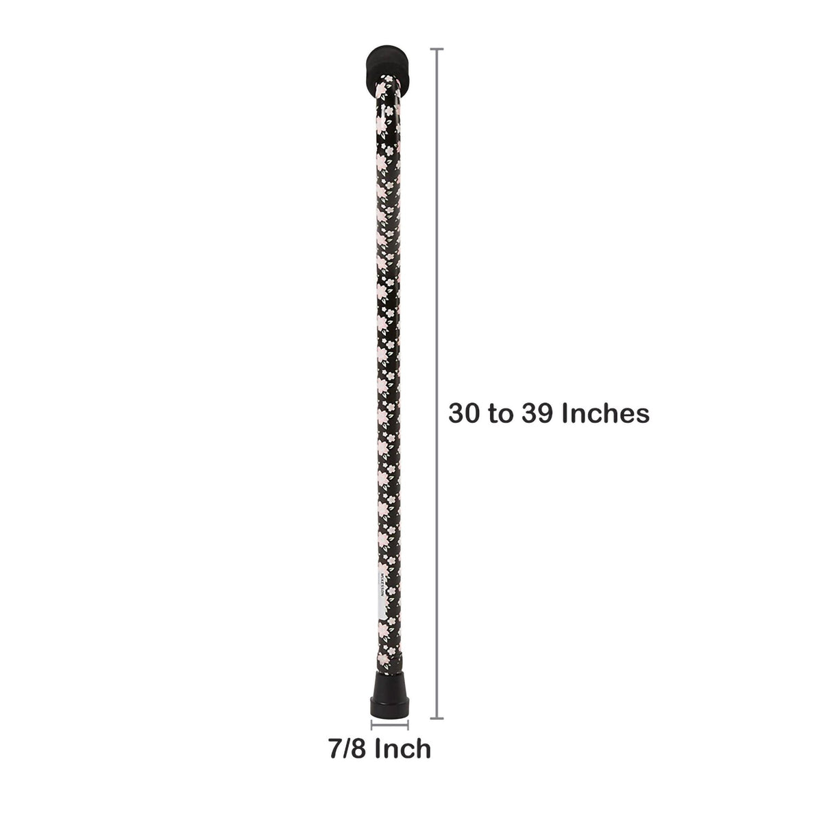 Offset Cane McKesson Aluminum 30 to 39 Inch Height Pink Floral